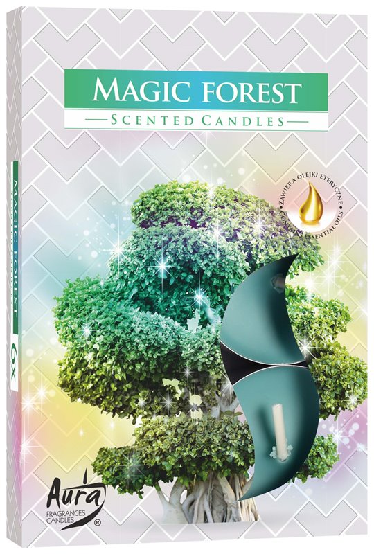 Aura čajová vonná svíčka Magický les