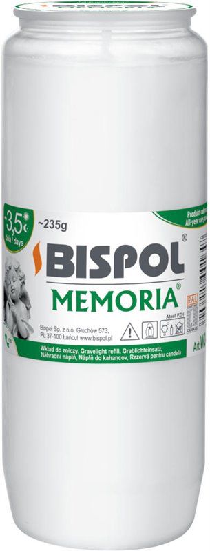 Bispol MEMORIA olejová svíčka W04 bílá