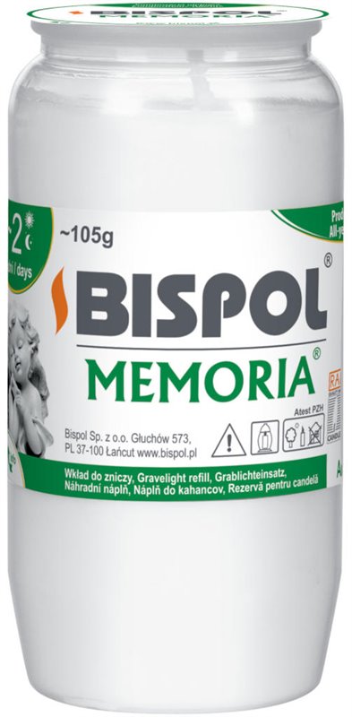 Bispol MEMORIA olejová svíčka W02 bílá