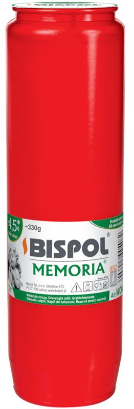 Bispol MEMORIA olejová svíčka W06 červená