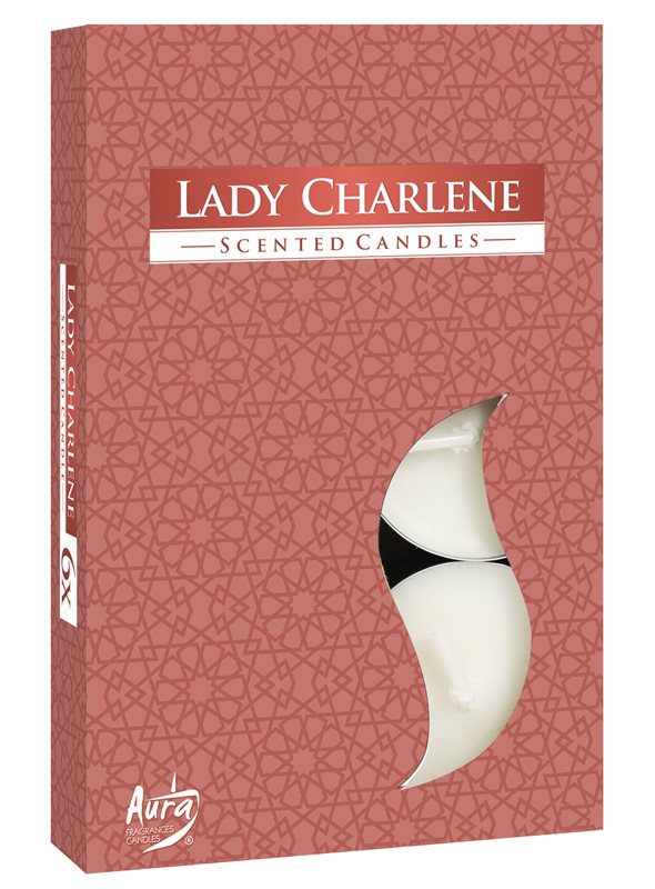 Aura čajová vonná svíčka Lady Charlene 6ks