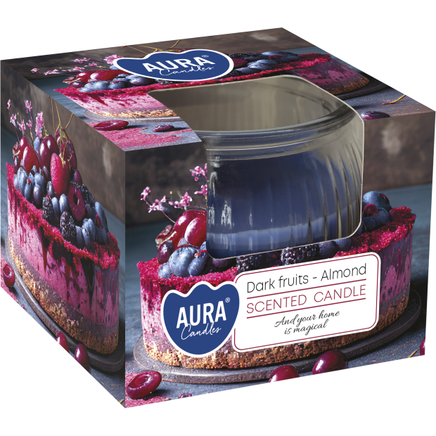 Bispol Vonná svíčka ve skle sn69 - Dark fruits - Almond