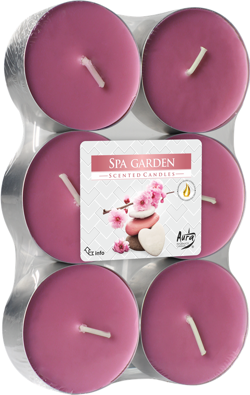 Bispol AURA čajová svíčka 6ks MAXI SPA garden