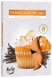 Aura čajová vonná svíčka Vanilkový dortík 6ks