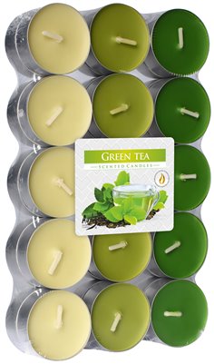 Aura čajová vonná svíčka Zelený čaj 30ks