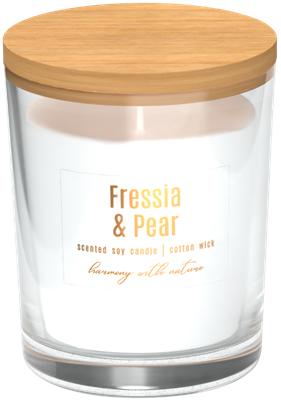 Sojová vonná svíčka Freesia - Pear
