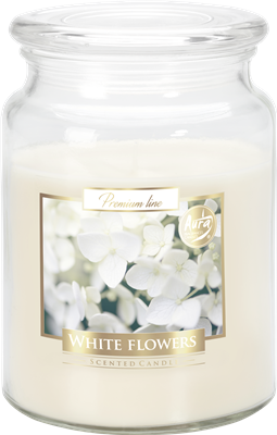 Aura vonná svíčka v dóze maxi White flower
