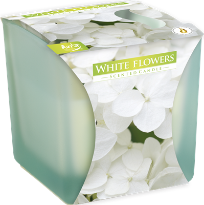 Vonná svíčka v matném skle - White flowers