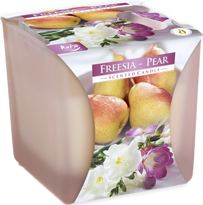 Vonná svíčka v matném skle - Fresia Pear