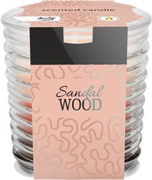 Tříbarevná vonná svíčka ve skle - Sandal Wood