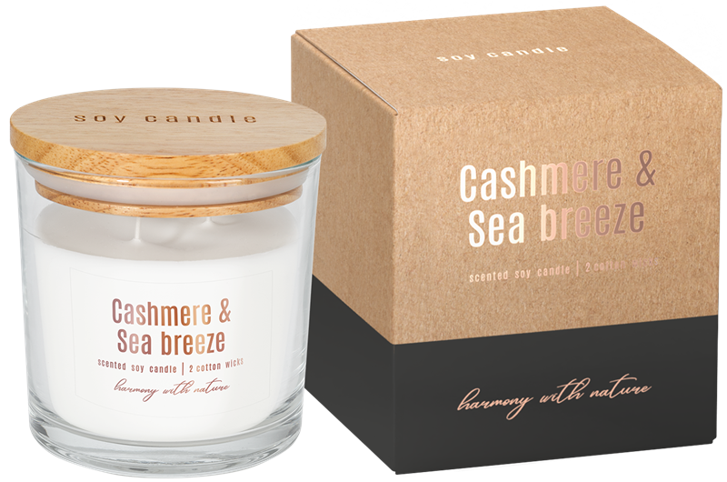 Bispol Sojová vonná svíčka - Cashmere - Sea breeze