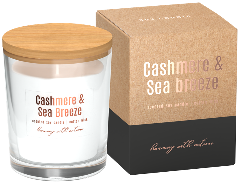 Bispol Sojová vonná svíčka Cashmere - Sea breeze