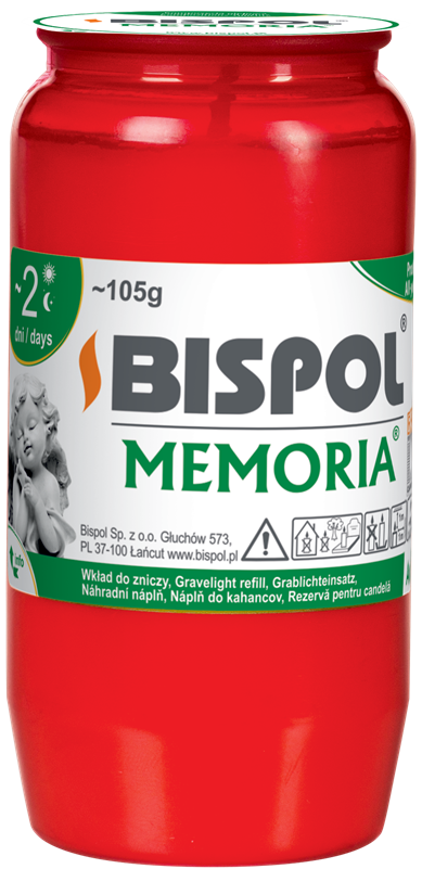 Bispol MEMORIA olejová svíčka W02 červená