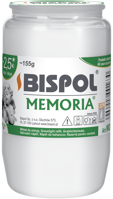 Bispol MEMORIA olejová svíčka W03 bílá